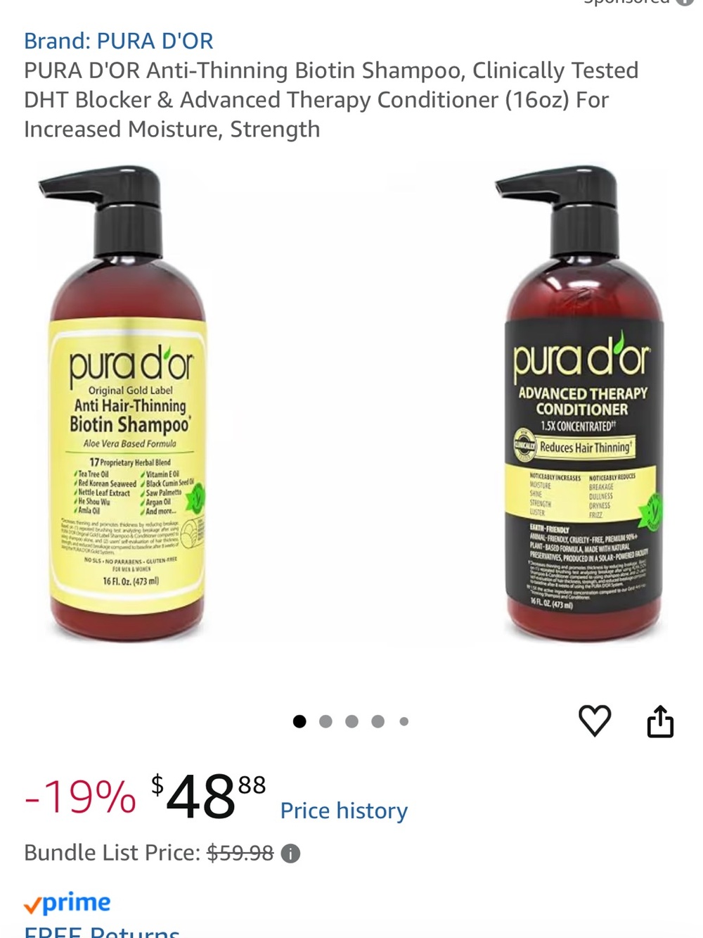 Purador Advanced Therapy shampoo & Conditioner